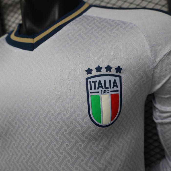 Italy 2026 World Cup Away Player Long Sleeve Men Jersey