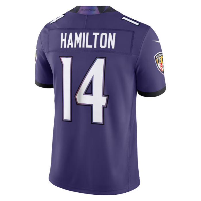 Baltimore Ravens Jersey Purple NO.14 HAMILTON