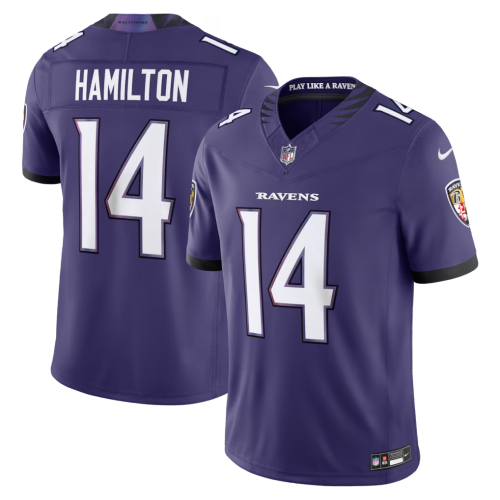 Baltimore Ravens Jersey Purple NO.14 HAMILTON