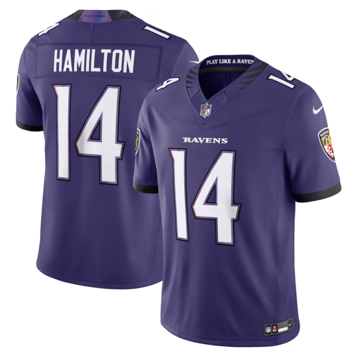 Baltimore Ravens Jersey Purple NO.14 HAMILTON