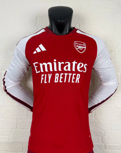 Arsenal Home Champions Man Player Long Sleeve Jersey 26/27