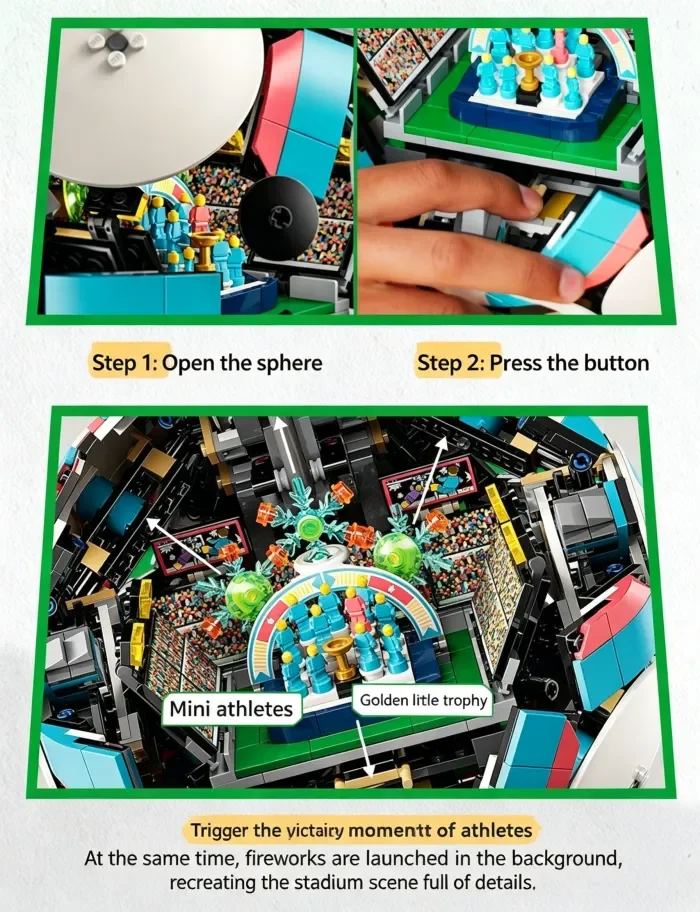 LEGO 43019 FIFA World Cup Hercules Cup Football Trophy Fans Building Blocks Toy Gift