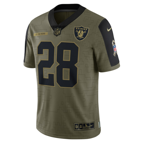 Las Vegas Raiders Jerseys Military green NO.28 JACOBS