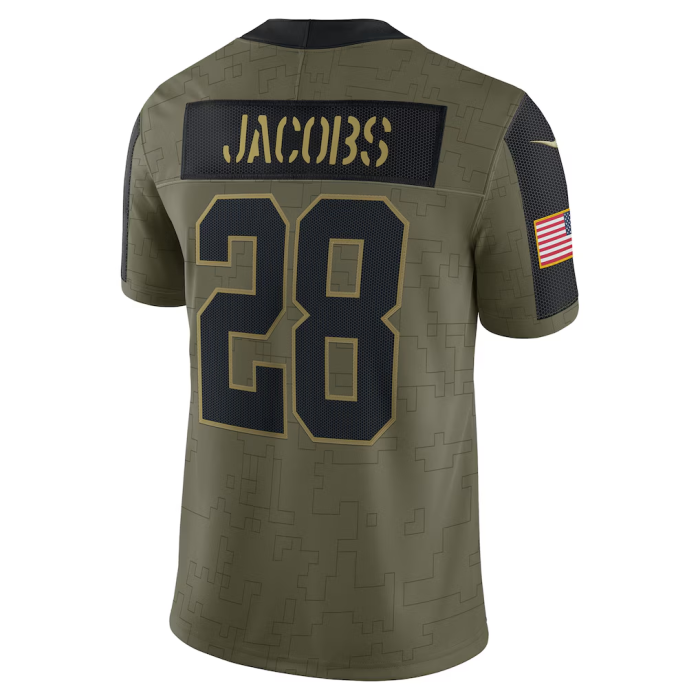 Las Vegas Raiders Jerseys Military green NO.28 JACOBS