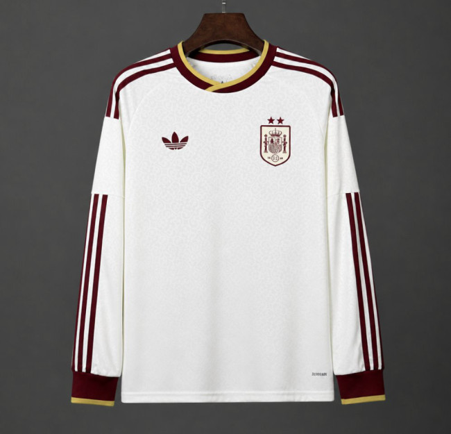 Spain 2026 World Cup Away Long Sleeve Man Jersey(2 stars)