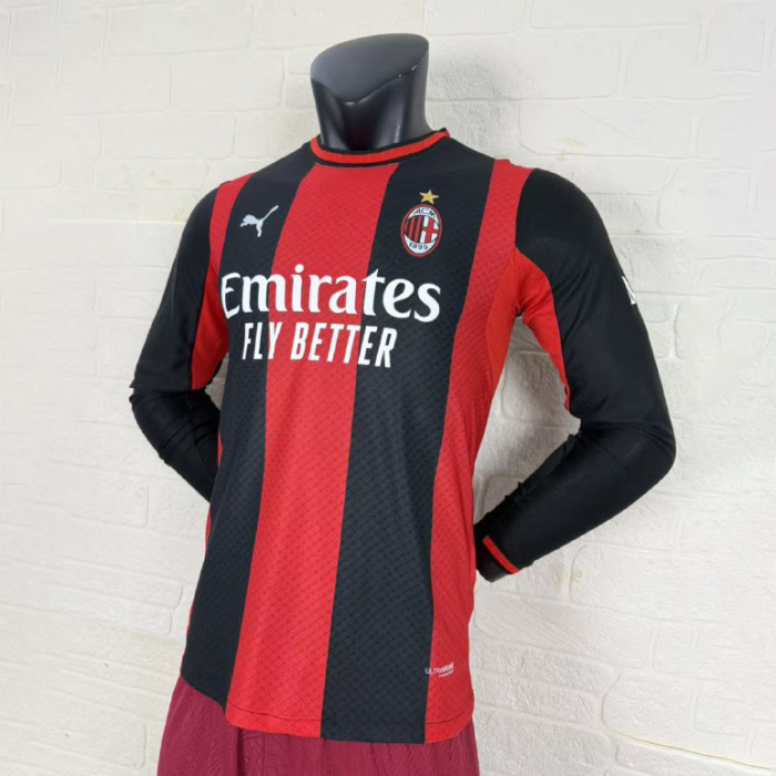 AC Milan Home Men Long Sleeve Player Jersey 26/27