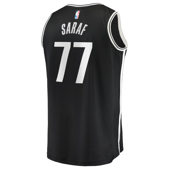 Brooklyn Nets Jersey Black Icon Edition  NO.77 SARAF