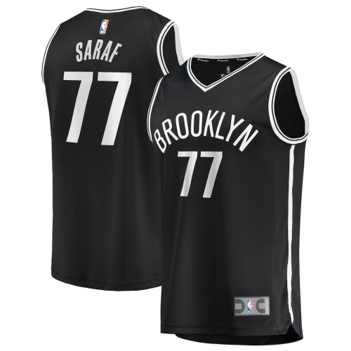 Brooklyn Nets Jersey Black Icon Edition  NO.77 SARAF