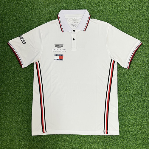 TH x Cadillac 2026 Team Polo White Shirt