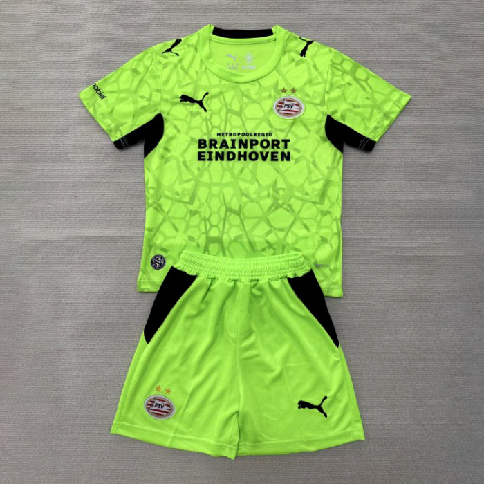 PSV Eindhoven Green Goalkeeper Kids Suit 26/27