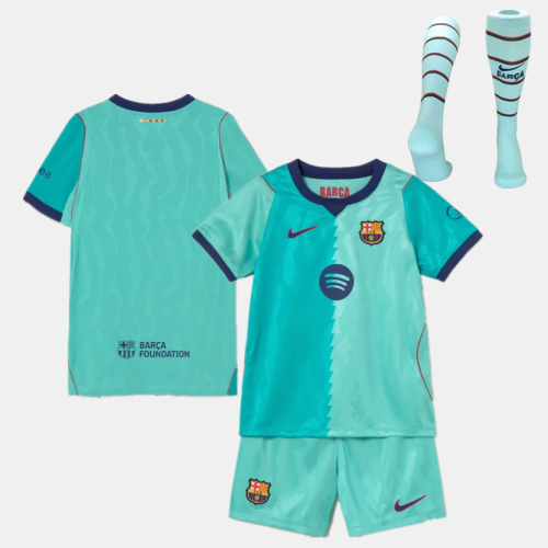 Barcelona Third Kids Suit & Socks 26/27
