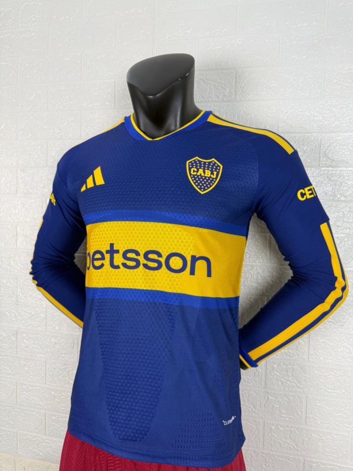 Boca Home Player Long Sleeve Men Jersey 26/27