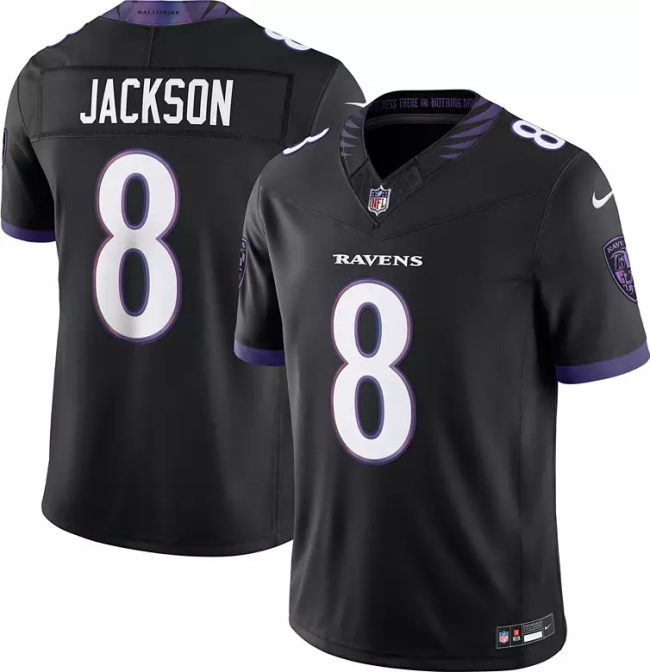 Baltimore Ravens Jersey Black NO.8 JACKSON