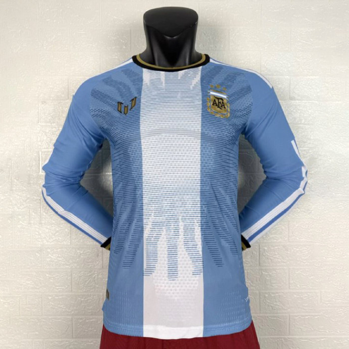 Argentina 2026 Messi Tribute Player Long Sleeve Men Jersey