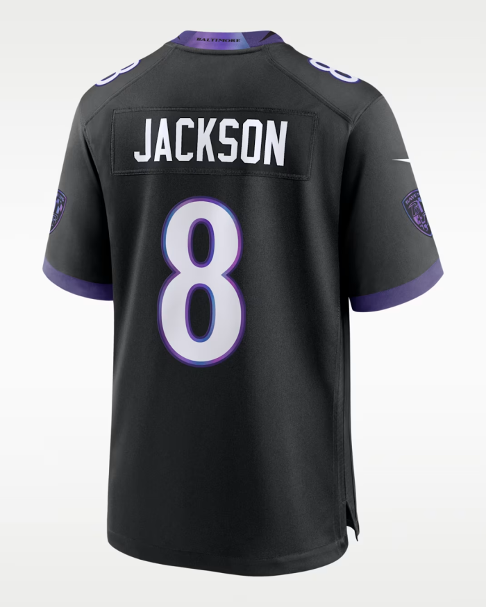 Baltimore Ravens Jersey Black NO.8 JACKSON