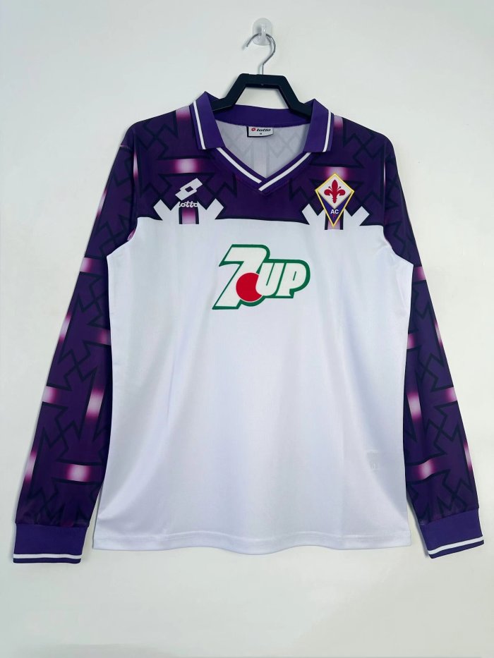 Fiorentina Away Long Sleeve Retro Jersey 92/93