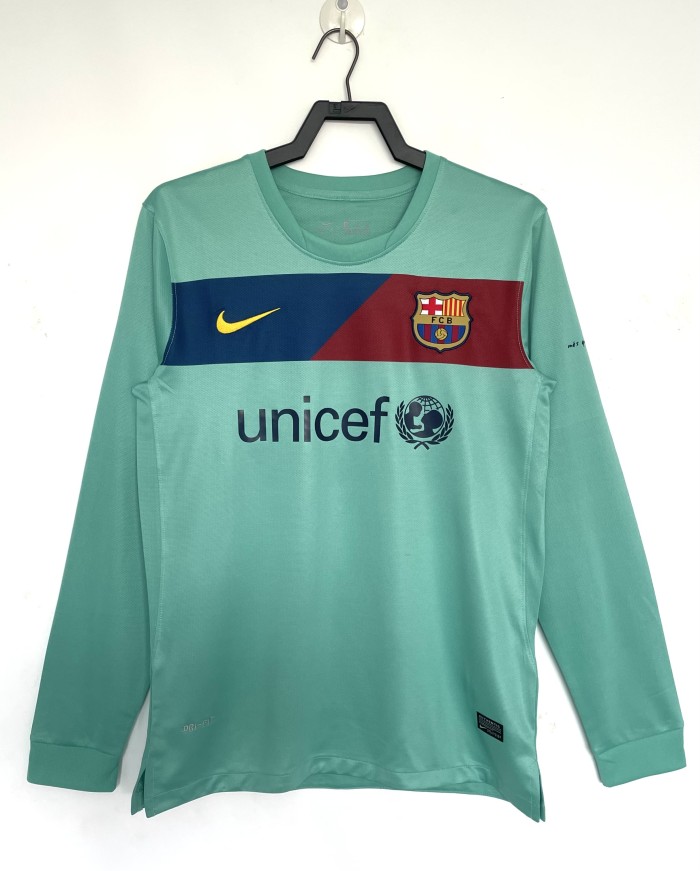 Barcelona Away Long Sleeve Retro Jersey 2010/11