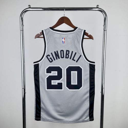 Manu Ginobili San Antonio Spurs 2021/22 Statement Edition Swingman Jersey Gray