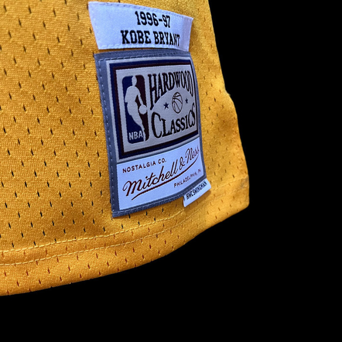 Kobe Bryant Los Angeles Lakers Hardwood Classics Swingman Jersey Yellow