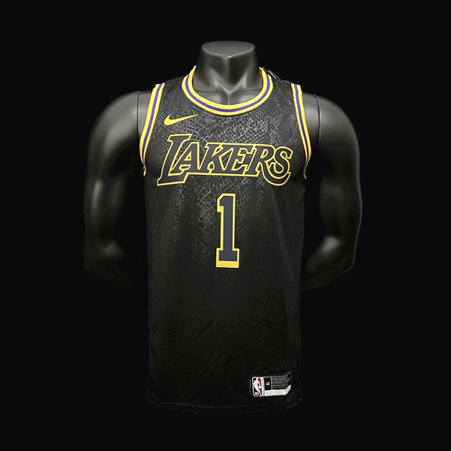 D'Angelo Russell Los Angeles Lakers Mamba City Edition Swingman Jersey Black