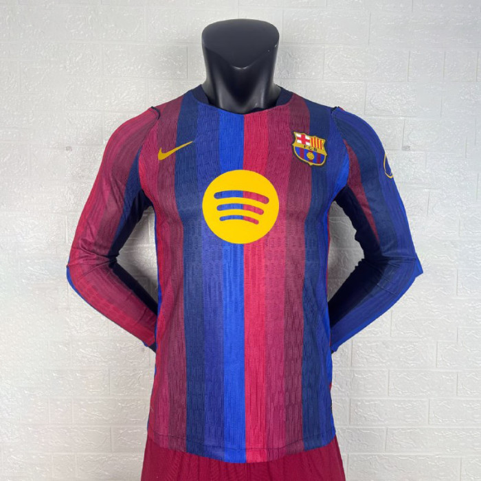 Barcelona Home Player Long Sleeve Jersey 26/27