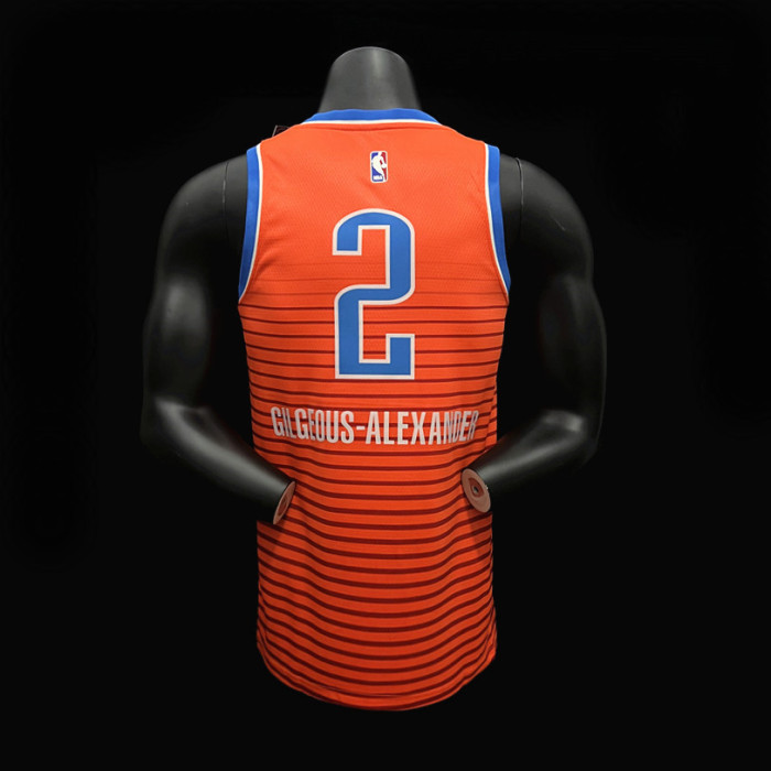 Shai Gilgeous-Alexander Oklahoma City Thunder Statement Edition Swingman Jersey Orange