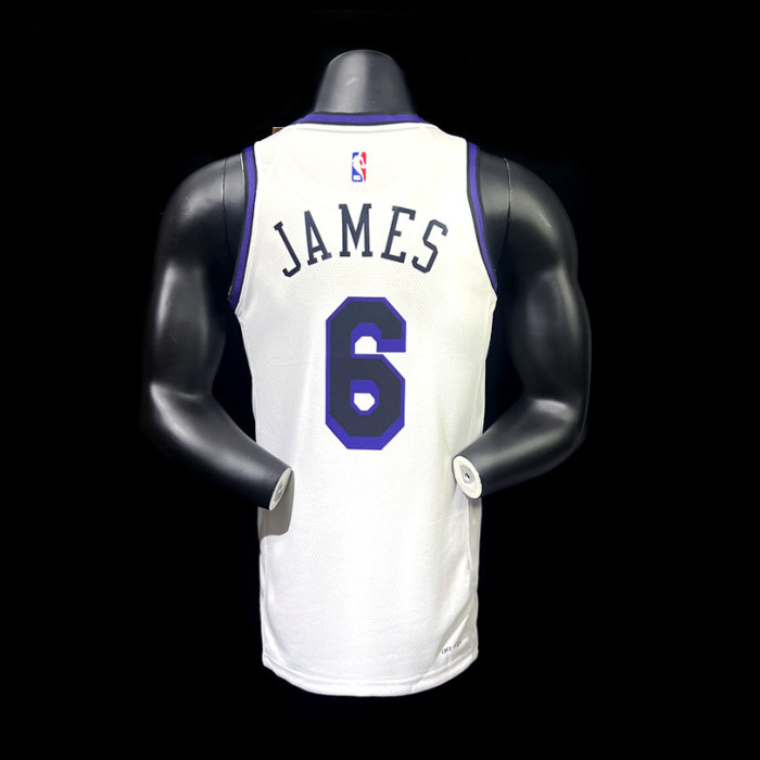 LeBron James Los Angeles Lakers City Edition Swingman Jersey 22/23 White