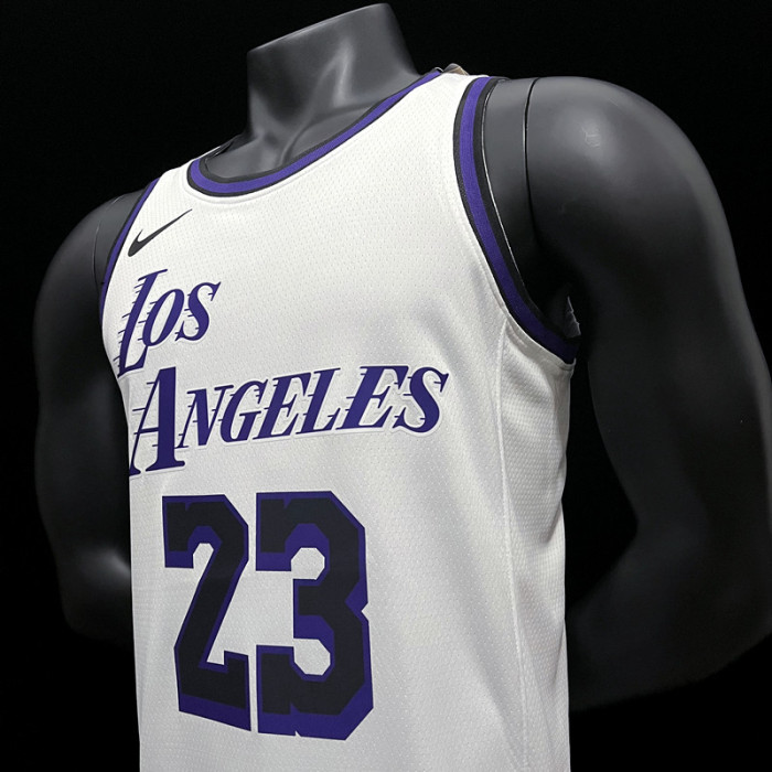 LeBron James Los Angeles Lakers City Edition Swingman Jersey 22/23 White