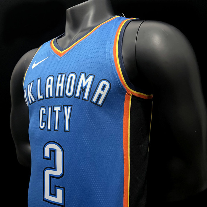 Shai Gilgeous-Alexander Oklahoma City Thunder Icon Edition 23/24 Swingman Jersey Blue