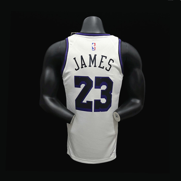 LeBron James Los Angeles Lakers City Edition Swingman Jersey 22/23 White