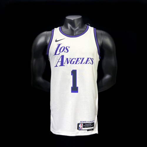 D'Angelo Russell Los Angeles Lakers City Edition Swingman Jersey 22/23 White