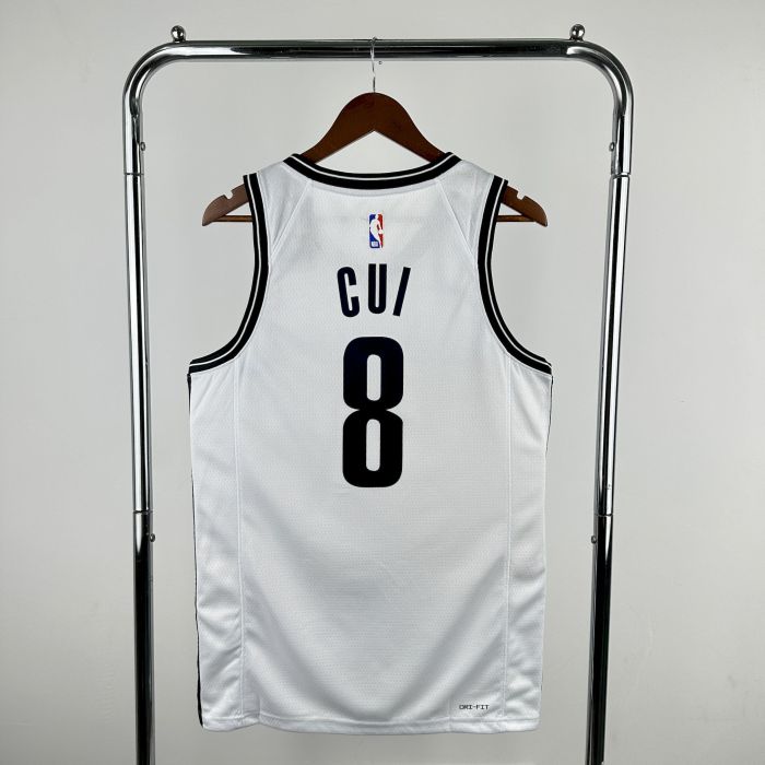 Cui Yongxi  Brooklyn Nets Association Edition Swingman Jersey White