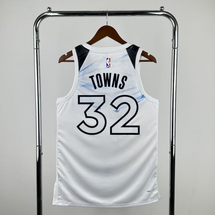 Karl-Anthony Towns Minnesota Timberwolves City Edition 24/25 Swingman Jersey White