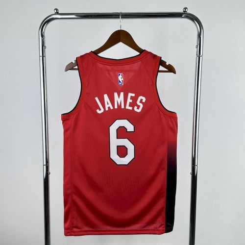LeBron James Miami Heat City Edition 24/25 Swingman Jersey Red