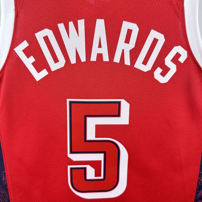 Anthony Edwards Team USA 2024 Swingman Jersey Red